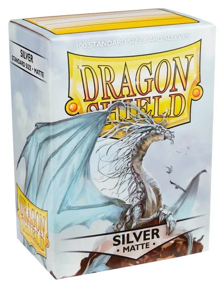 Dragon Shield: Matte Sleeves - Silver (100) (Sealed)