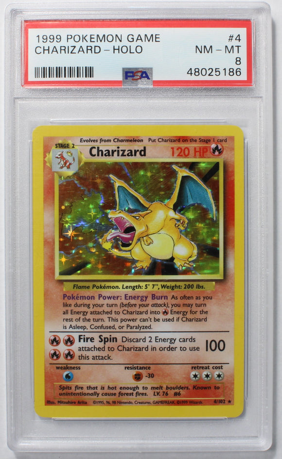 Charizard (Holo) - #4 - 8 NM-MT (PSA)