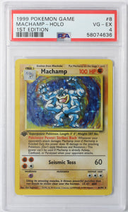 Machamp (Holo) - #8/102 - VG - EX 4 (PSA) - 1st Edition