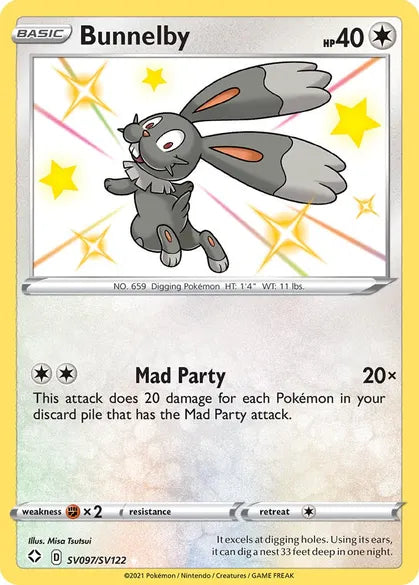 Bunnelby (Shiny Holo Rare) - SV097/SV122