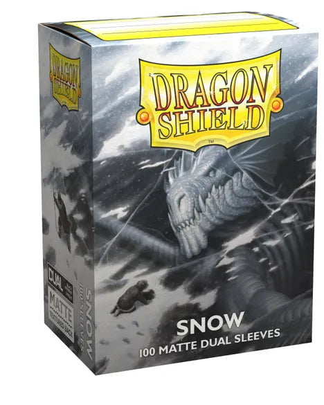 Dragon Shield: Standard Size - Dual Matte Sleeves - Snow (100) (Sealed)