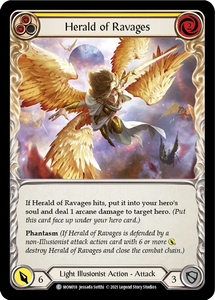 Herald of Ravages (Yellow) - MON018 - First Edition Rainbow Foil