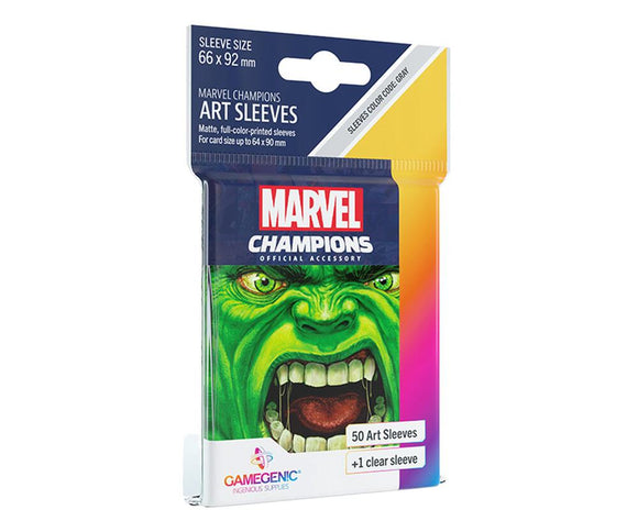 Gamegenic Sleeves: Marvel Champions Hulk (50) (Sealed)