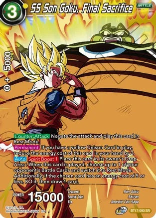 SS Son Goku, Final Sacrifice (Super Rare) - BT17-093