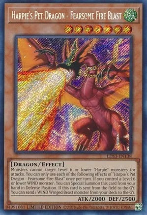 Harpie's Pet Dragon - Fearsome Fire Blast (Secret Rare) - LDS3-EN138