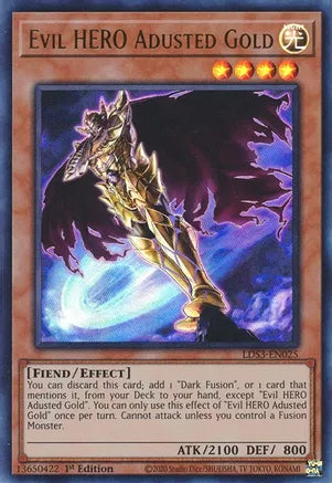 Evil HERO Adusted Gold (Ultra Rare) - LDS3-EN025 - 1st Edition