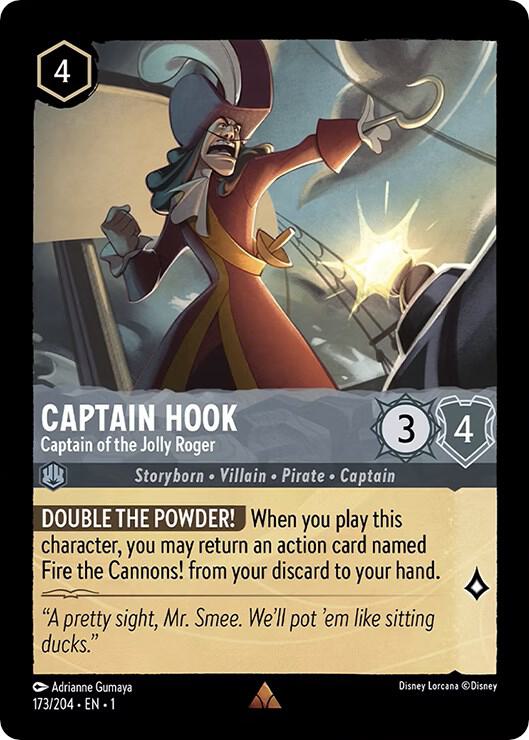 Captain Hook - Captain of the Jolly Roger (Rare) - 173/204