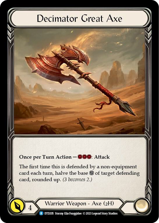 Decimator Great Axe (Rare) - DTD205 - Cold Foil