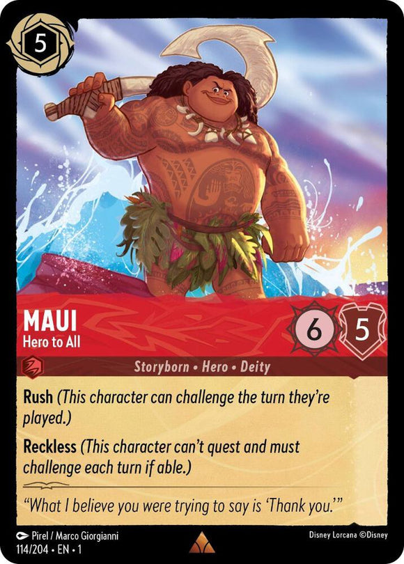 Maui (Hero to All) - 114/204 - Rare