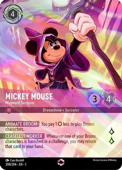 Mickey Mouse - Wayward Sorcerer (Alternate Art) (Enchanted) - 208/204