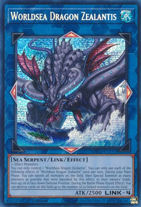 Worldsea Dragon Zealantis (Prismatic Secret Rare) - MP23-EN193