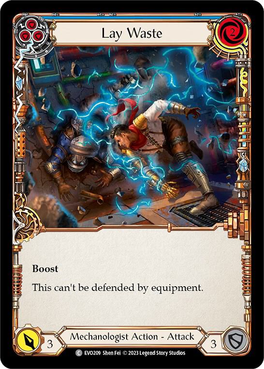 Lay Waste (Blue) - EVO209 - Rainbow Foil