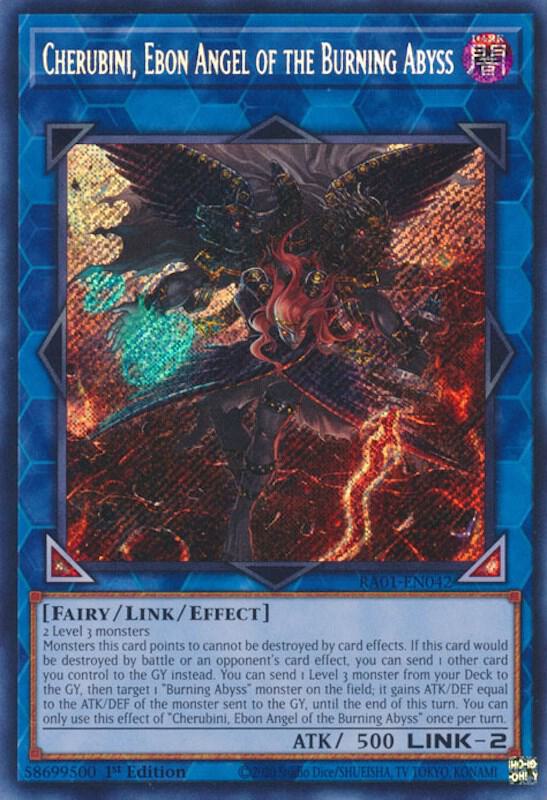 Cherubini, Ebon Angel of the Burning Abyss (Secret Rare) - RA01-EN042 - 1st Edition