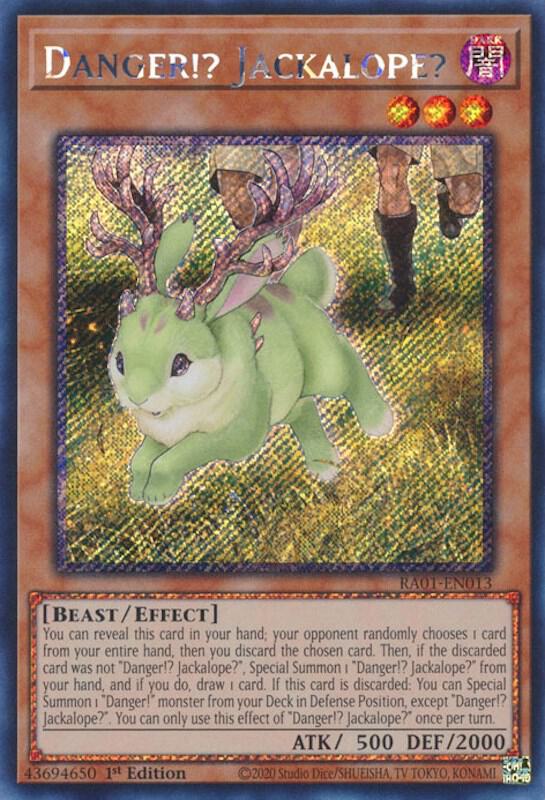 Danger!? Jackalope? (Platinum Secret Rare) - RA01-EN013 - 1st Edition