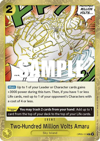 Two-Hundred Million Volts Amaru (Foil) (Rare) - OP05-115