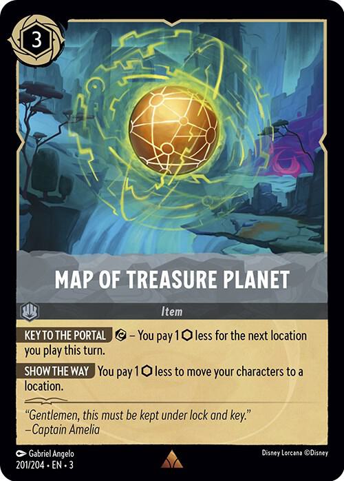 Map of Treasure Planet (Rare) - 201/204