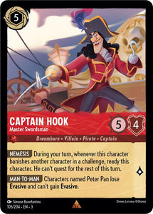 Captain Hook - Master Swordsman (Rare) - 105/204