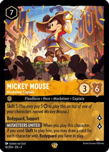 Mickey Mouse (Musketeer Captain) - 16/204 - Legendary