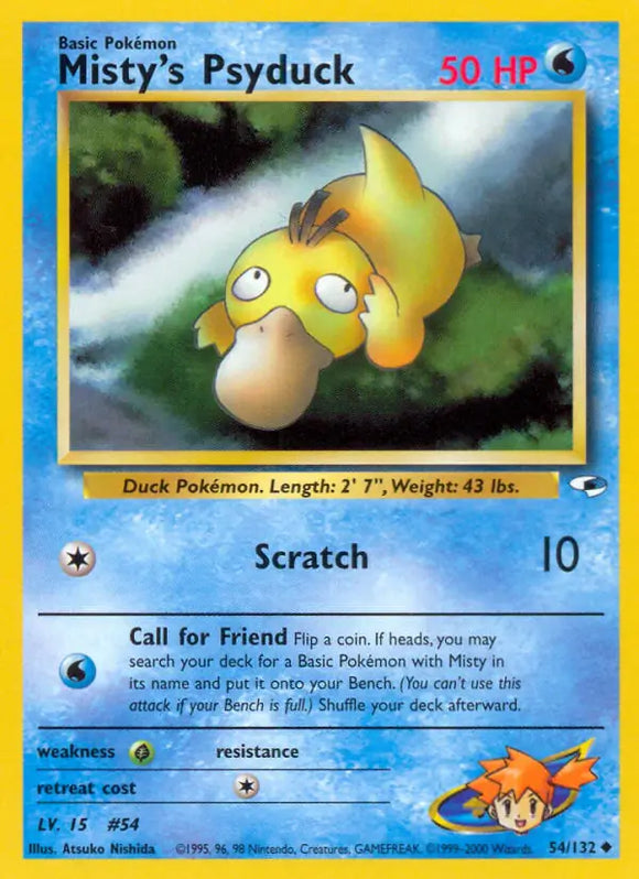 Misty's Psyduck (Uncommon) - 054/132 -  Unlimited