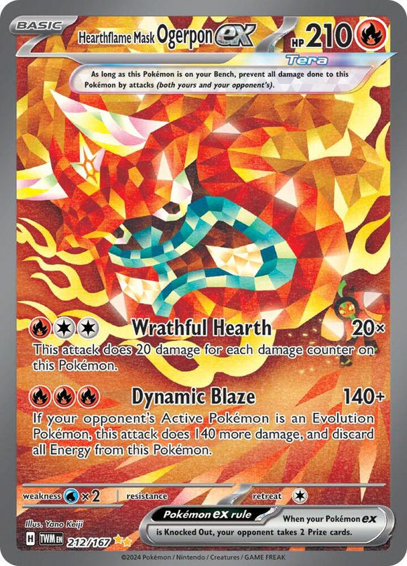 Hearthflame Mask Ogerpon ex (Special Illustration Rare) - 212/167