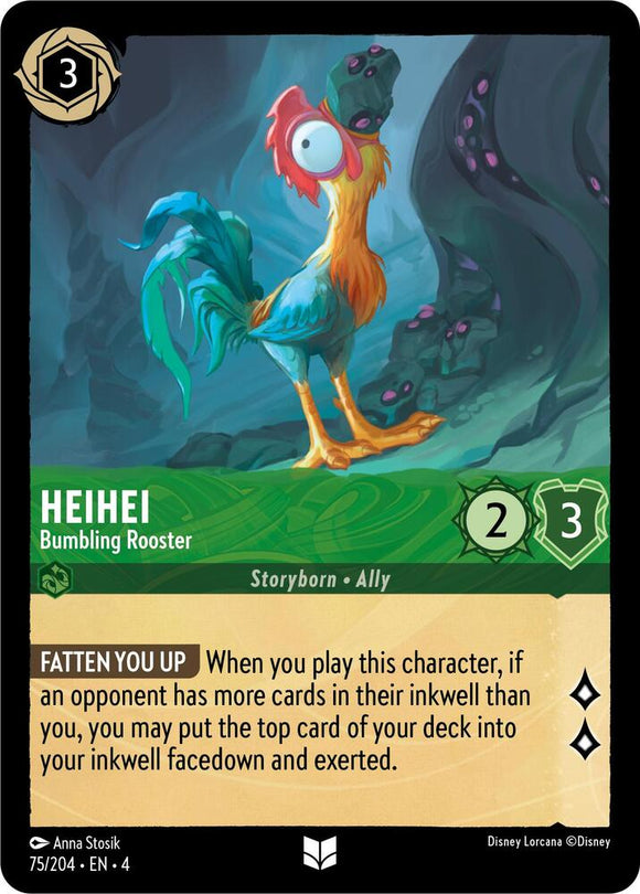 Heihei - Bumbling Rooster (Foil Uncommon) - 75/204