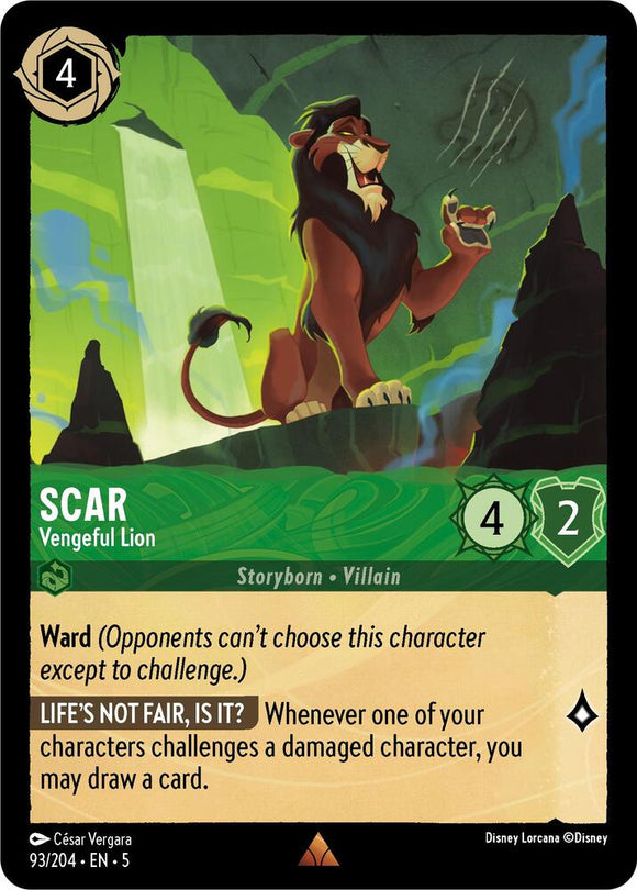 Scar - Vengeful Lion (Rare) - 93/204