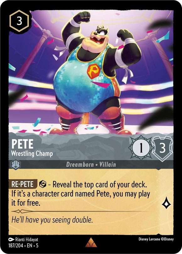 Pete - Wrestling Champ (Rare) - 187/204