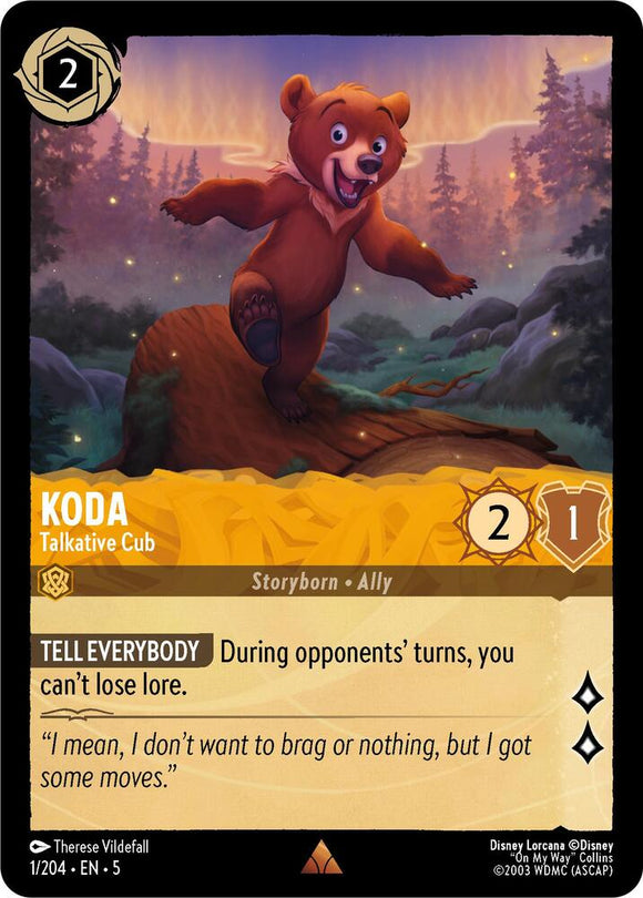 Koda - Talkative Cub (Rare) - 1/204