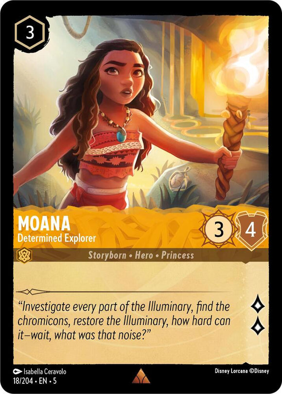 Moana - Determined Explorer (Rare) - 18/204