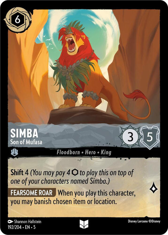 Simba - Son of Mufasa (Foil Uncommon) - 192/204