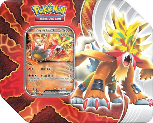 PRE-ORDER: Pokemon: Paradox Destinies Tin - Gouging Fire ex