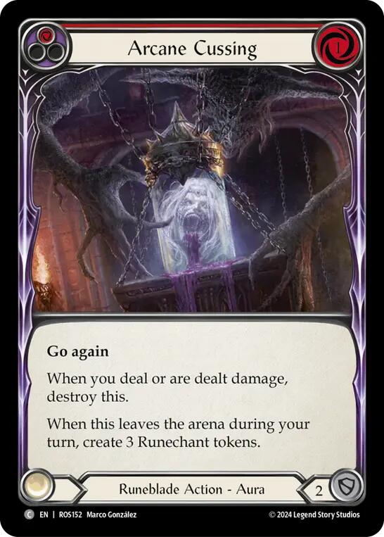 Arcane Cussing (Red) - ROS150 - Rainbow Foil