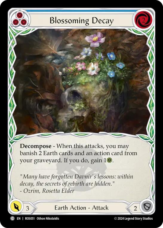 Blossoming Decay (Blue) - ROS051 - Rainbow Foil