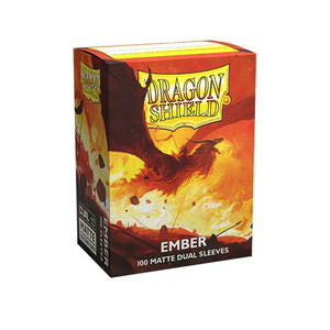 Dragon Shield: Standard Size - Dual Matte Sleeves - Ember (Orange) (100) (Sealed)