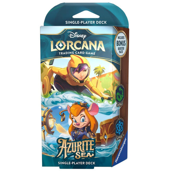 Disney Lorcana: Azurite Sea - Starter Deck - Emerald & Sapphire (Sealed)