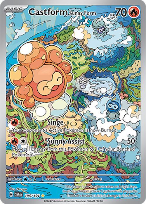 Castform Sunny Form (Illustration Rare) - 195/191