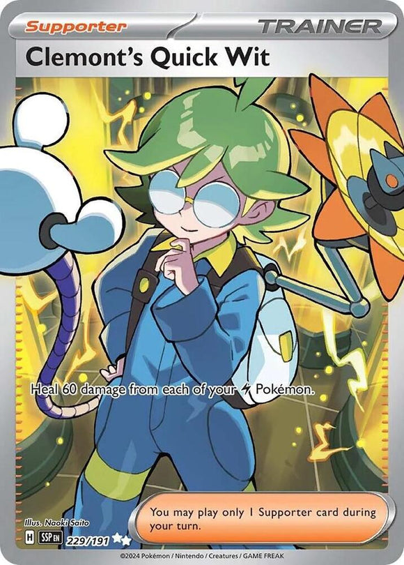 Clemont's Quick Wit (Full Art Ultra Rare) - 229/191