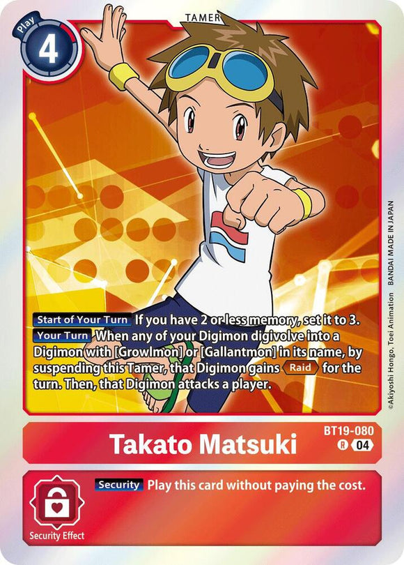Takato Matsuki (Rare) - BT19-080