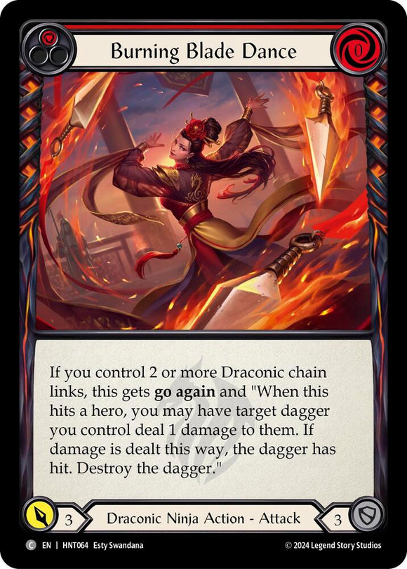 Burning Blade Dance (Red) - HNT064 - Rainbow Foil