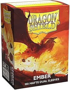AT-15054 - Dragon Shield: Standard Size - Dual Matte Sleeves - Ember (Orange) (100) (Sealed)