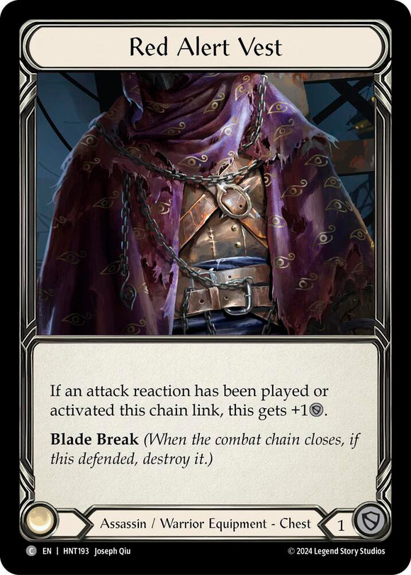 Red Alert Vest (Common) - HNT193 - Cold Foil