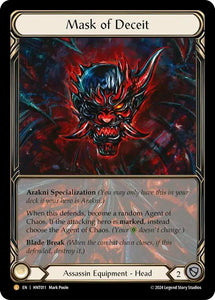 Mask of Deceit (Legendary) - HNT011 - Extended Art Cold Foil