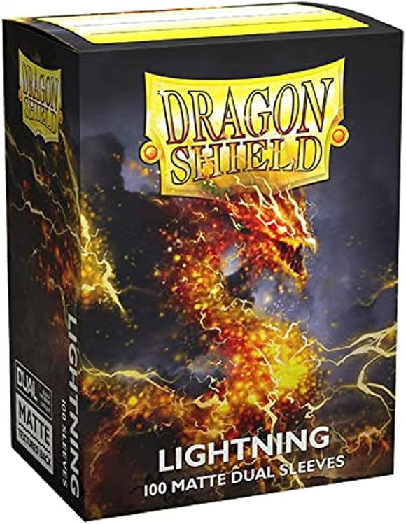 AT-15047 - Dragon Shield: Standard Size - Dual Matte Sleeves - Lightning (100) (Sealed)