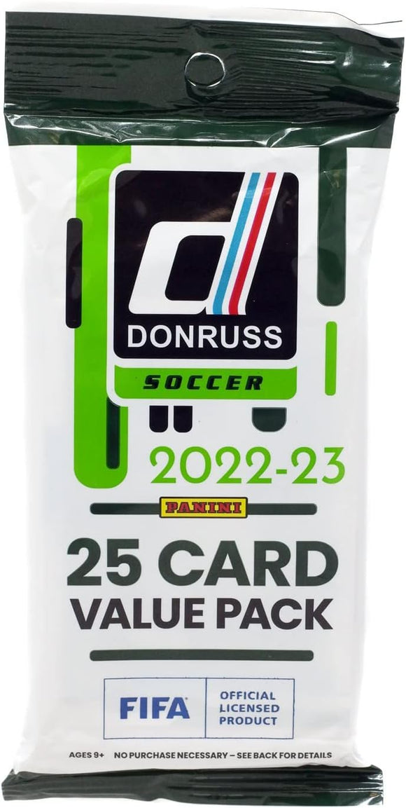 2022-23 Donruss Soccer Trading Cards - 25 Card Value Pack (Sealed)