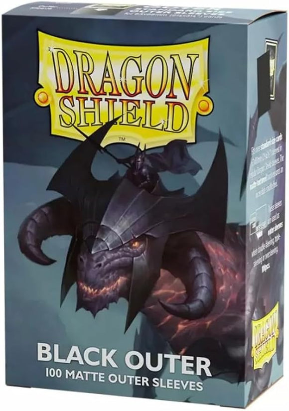 Dragon Shield: Outer Sleeves Matte: Black - (100) (Sealed)