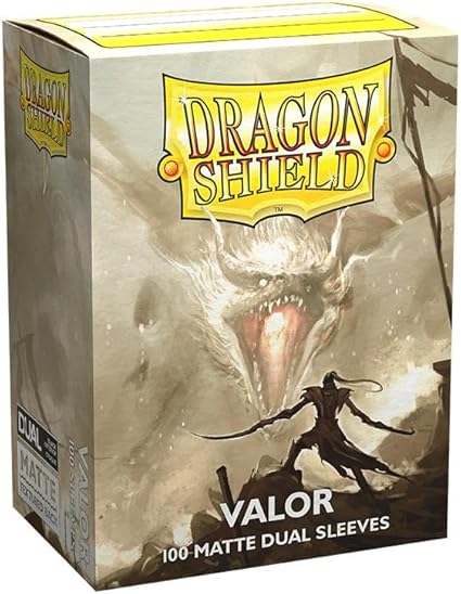 AT-15059 - Dragon Shield: Standard Size - Dual Matte Sleeves - Valor (Ivory) (100) (Sealed)