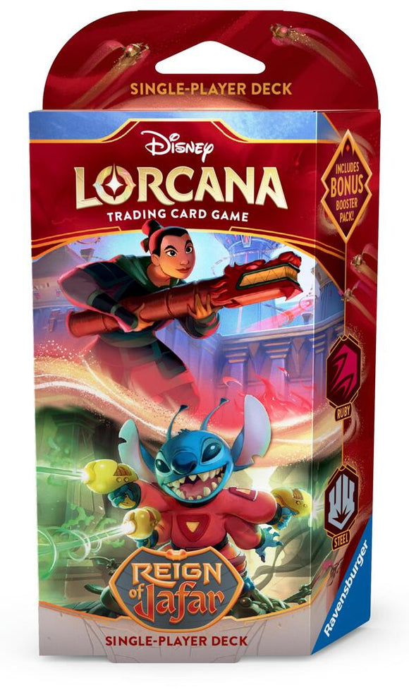 Disney Lorcana: Reign of Jafar Starter Deck - Ruby & Steel (Sealed)