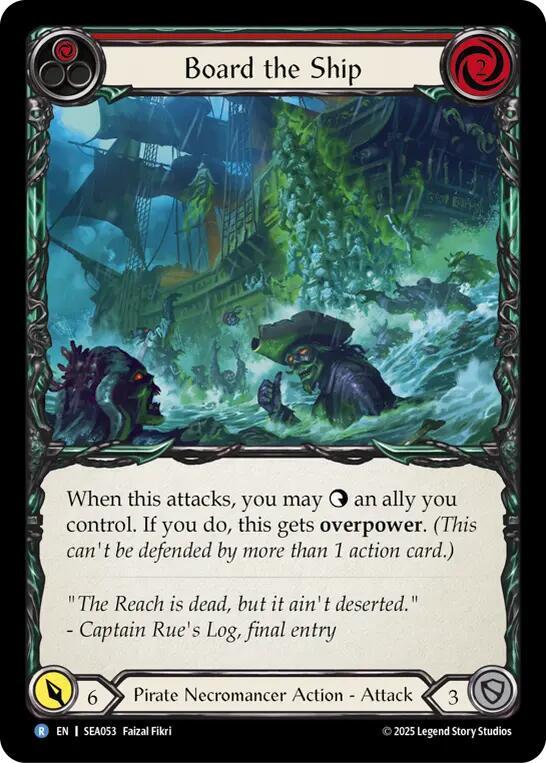 Board the Ship (Red) - SEA053 - Rainbow Foil