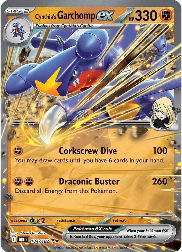 Cynthia's Garchomp ex (Double Rare) - 104/182