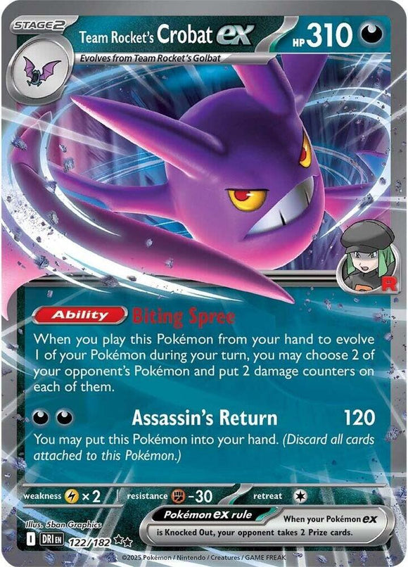 Team Rocket's Crobat ex (Double Rare) - 122/182